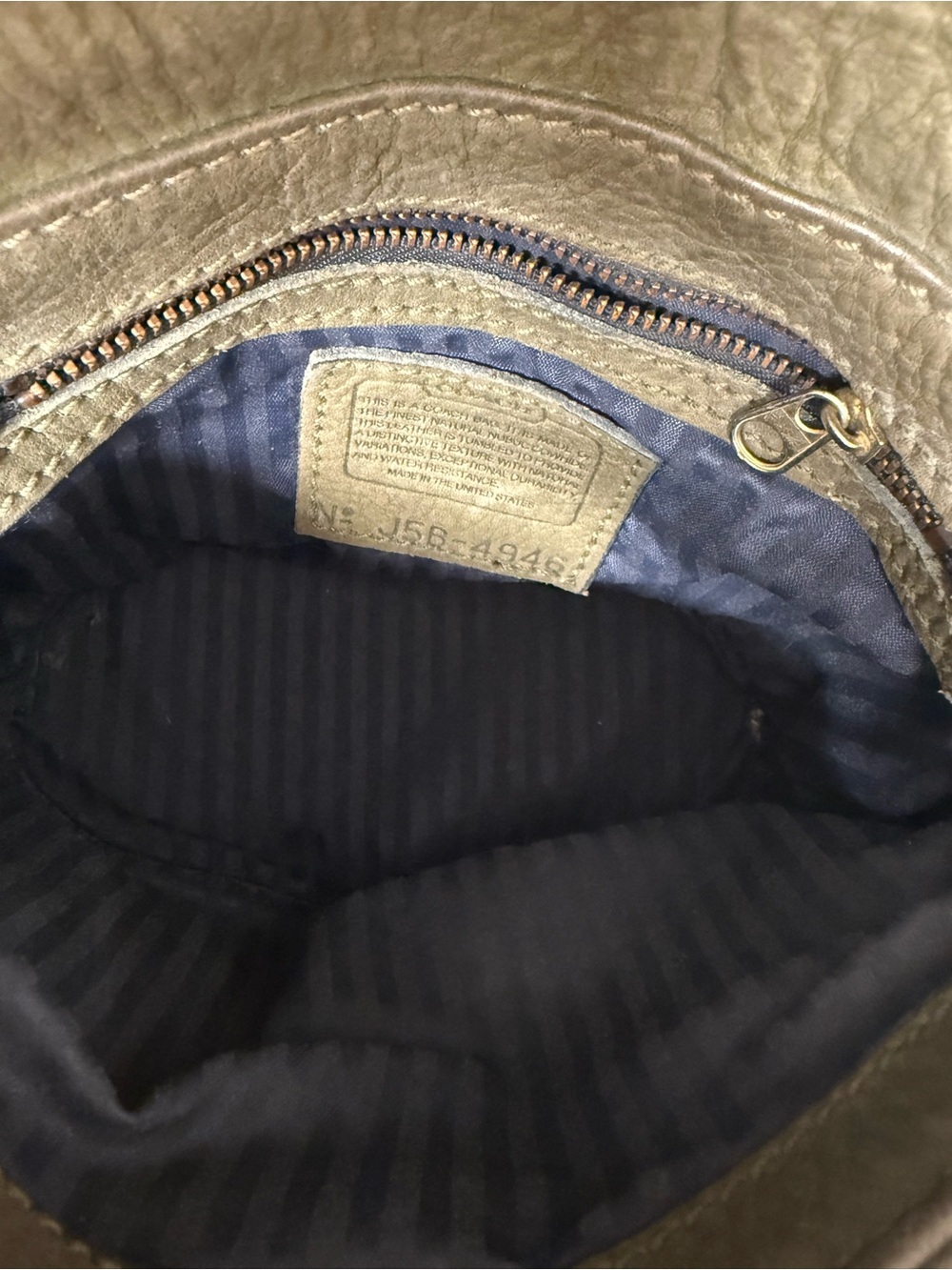 Vintage Coach Sonoma Small Flap- Sage or Green Nubuc Crossbody - Picture 8 of 11